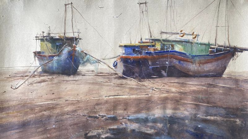 cam-nhan-doan-thuyen-danh-ca-huy-can cảm nhận đoàn thuyền đánh cá Huy Cận