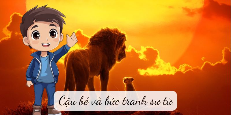cau-be-va-buc-tranh-su-tu-1 Cậu bé và bức tranh sư tử