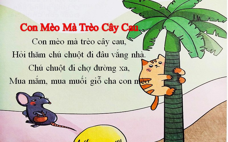 dong-dao-con-meo-ma-treo-cay-cau-1 Đồng dao con mèo mà trèo cây cau
