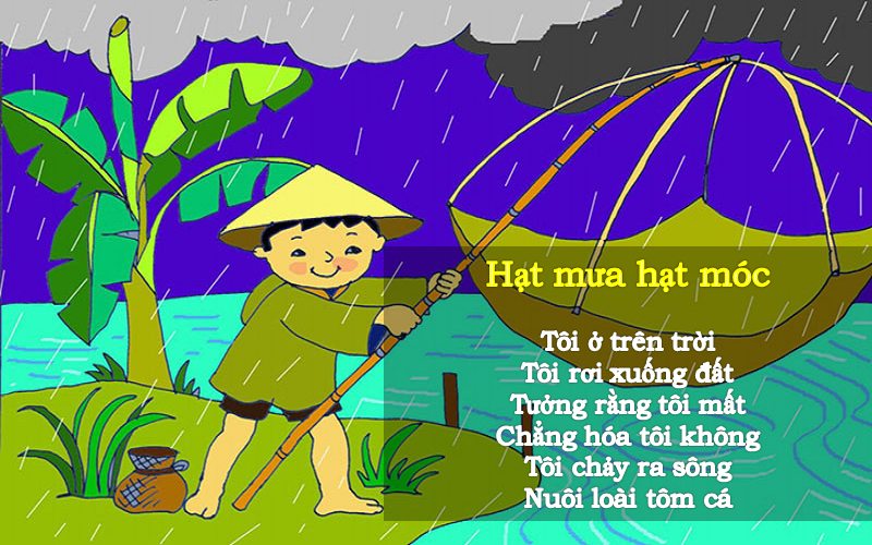 dong-dao-hat-mua-hat-moc-1 Đồng dao hạt mưa hạt móc
