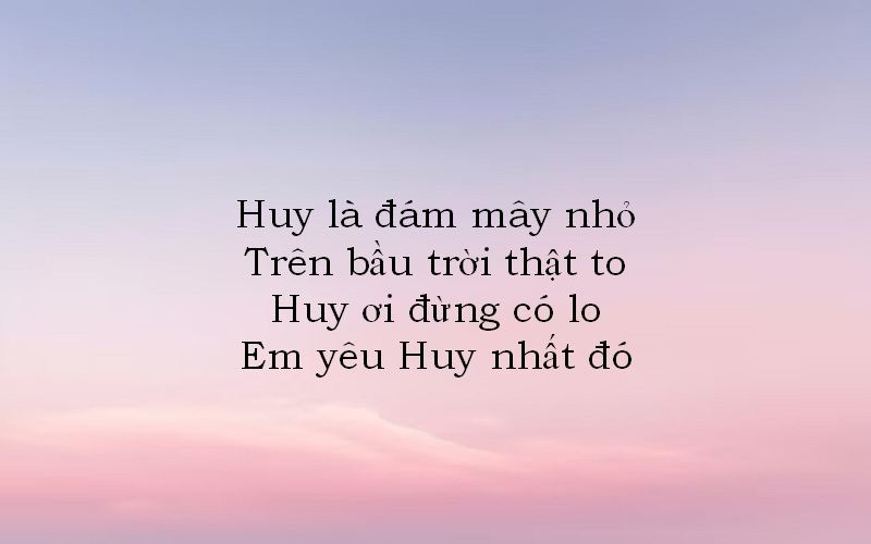 Thả thính tên Huy cực dính bằng tuyển tập thơ vui siêu ấn tượng