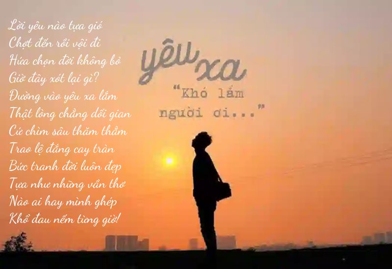 tho-tinh-yeu-xa thơ tình yêu xa