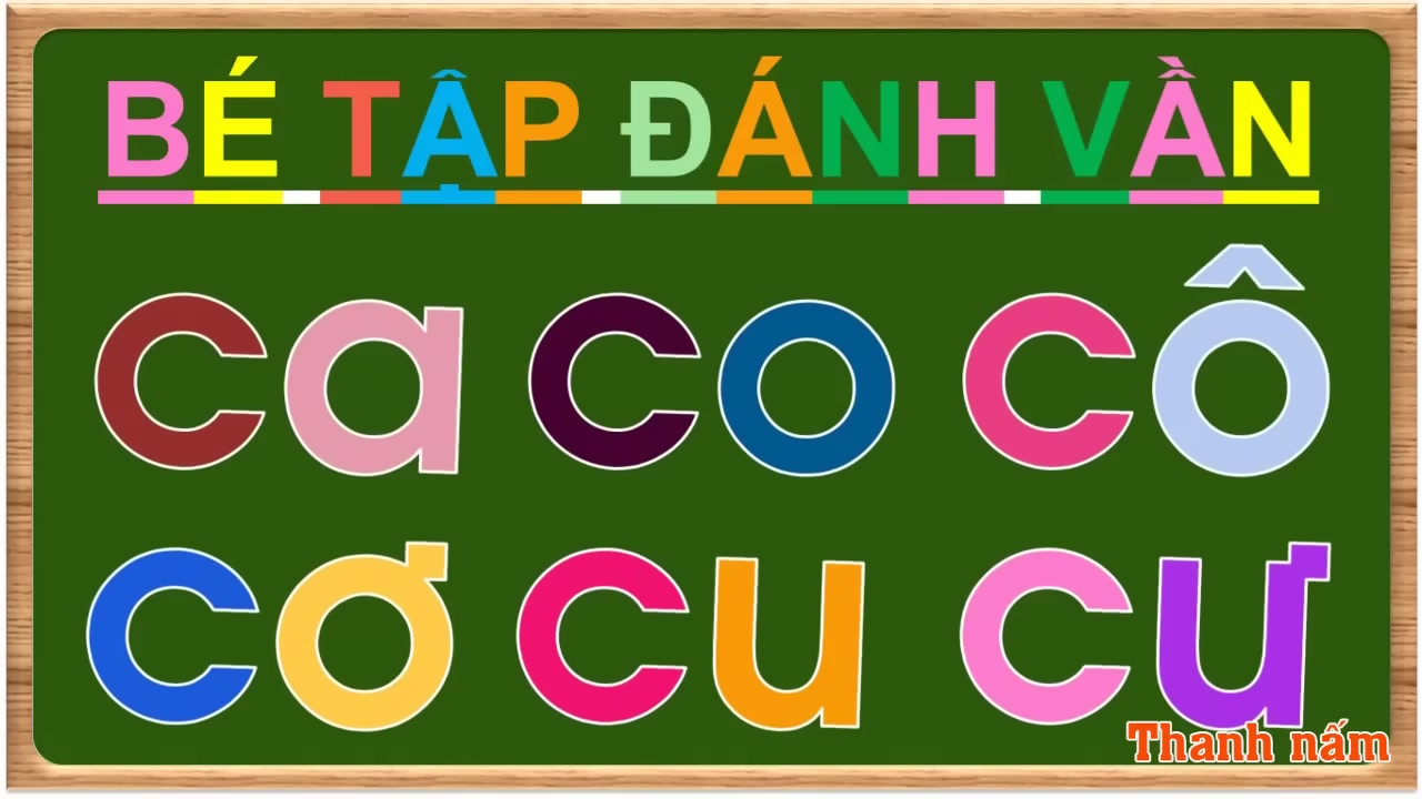 Cô Thanh Nấm bắt đầu bài học về ghép vần với phụ âm C.