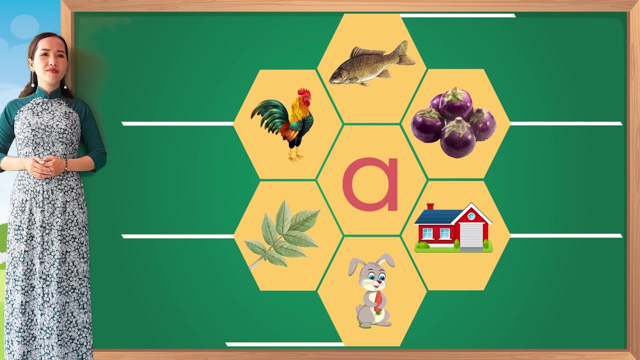 Các hình ảnh minh họa cho bài tập tìm từ có chứa âm A, như "cá", "lá".