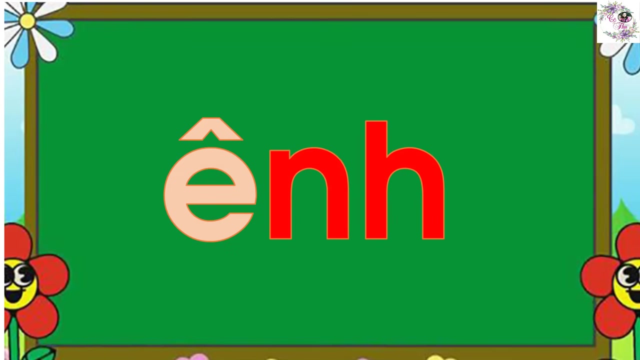 Bé tập đọc các vần "anh", "ang", "ông" với sự hỗ trợ của hình ảnh.