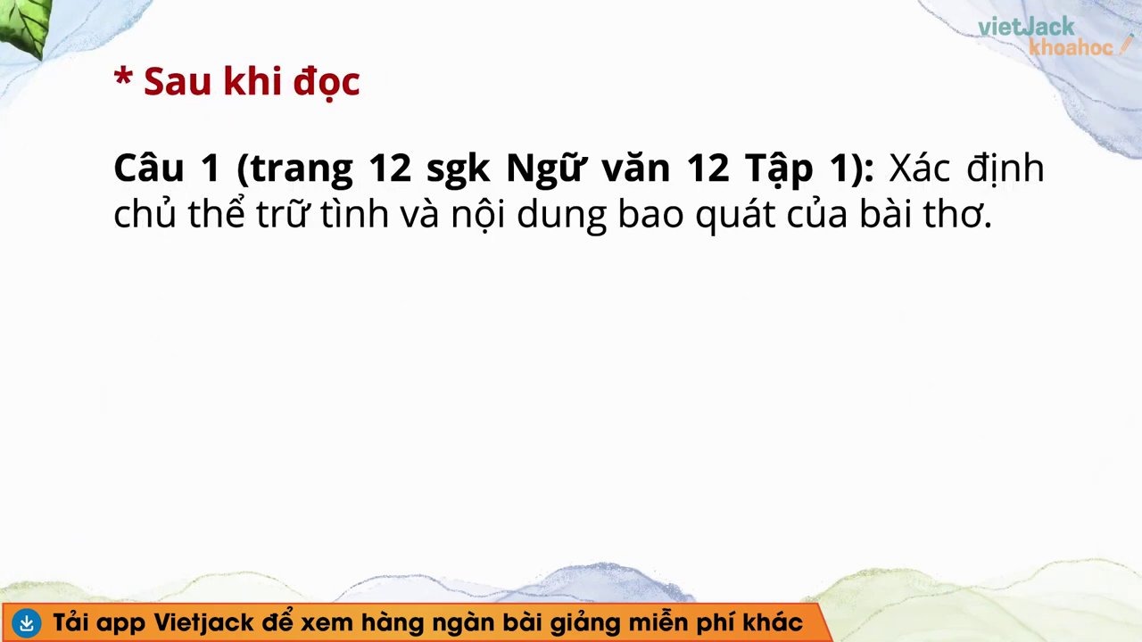 Minh họa cảnh hoàng hôn với khói sóng trên sông, một hình ảnh ước lệ quen thuộc gợi nỗi buồn và sự cô đơn trong thơ Đường.