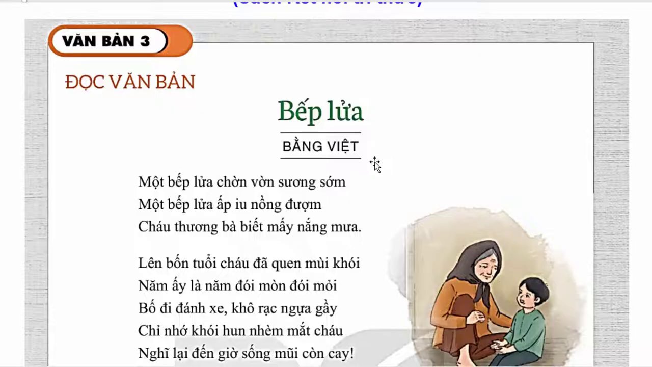 Hình ảnh bếp lửa bập bùng trong sương sớm gợi lên không khí ấm áp, thân thuộc.