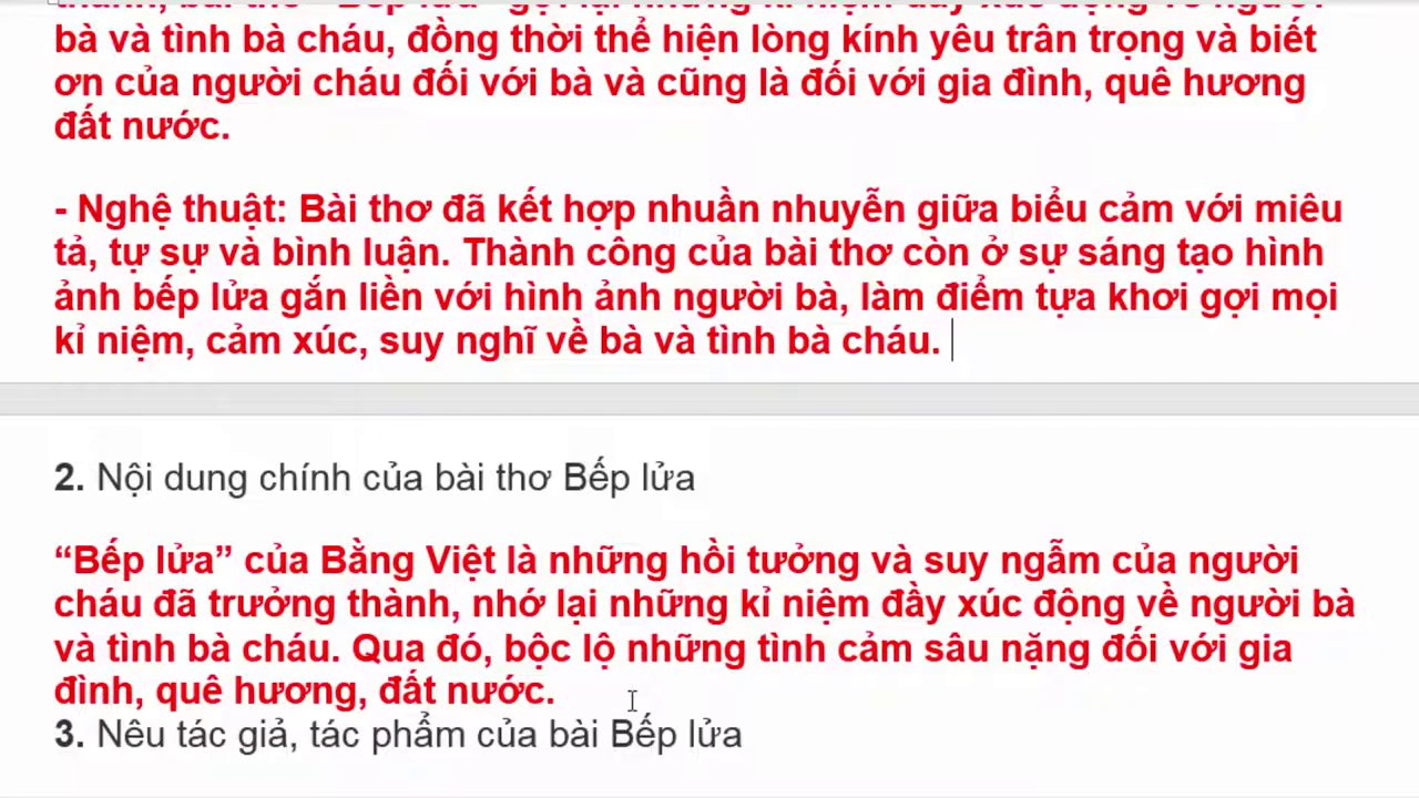 Cảnh người cháu trưởng thành ở nơi xa, hướng lòng về quê hương với hình ảnh bếp lửa.