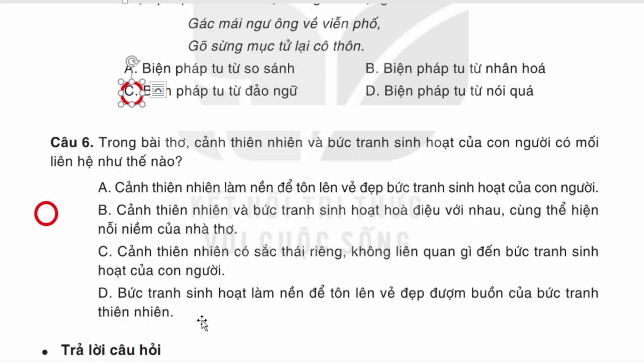 Tranh vẽ cảnh hoàng hôn trên quê hương, gợi nỗi nhớ da diết.